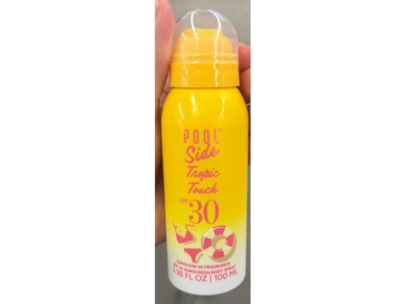 Pool Side Tropic Touch Sunscreen Body Spray, SPF 30, 3.38 fl oz/100 mL
