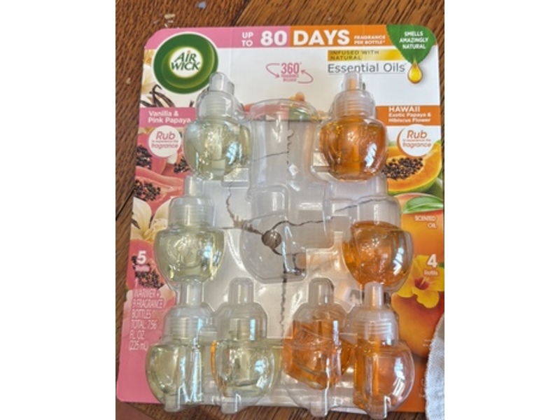 Air Wick Scented Oil, Vanilla & Pink Papaya Hawaii, 7.56 fl oz/225 mL