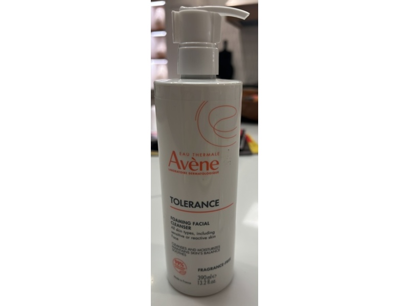 Avene Tolerance Foaming Facial Cleanser, 13.2 fl oz/390 mL