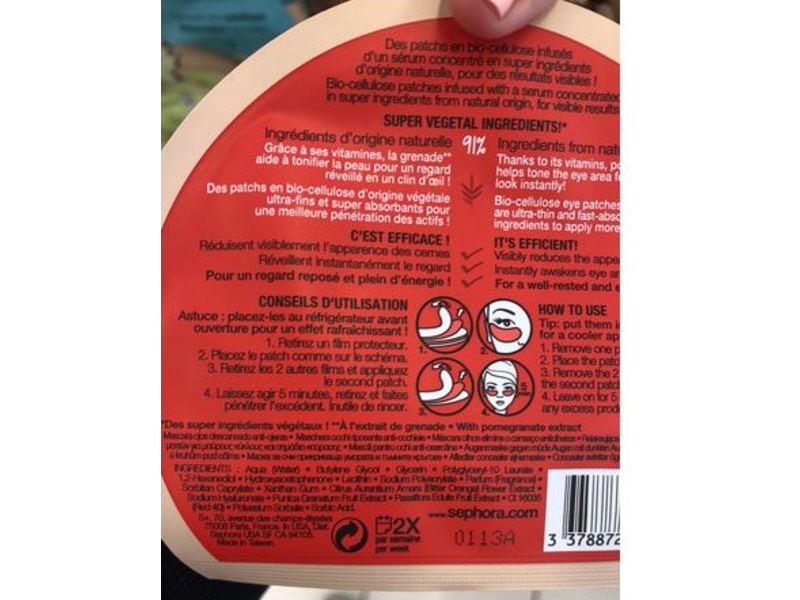 Sephora Eye Masks, Pomegranate