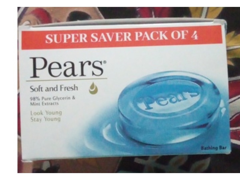 Pears Soft and Fresh Bathing Bar, 125 g, Pack Of 4