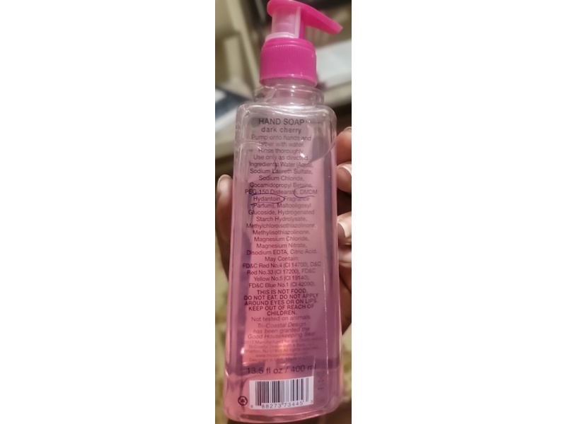 Good Housekeeping Cleansing Hand Soap, Dark Cherry, 13.5 fl oz/400 mL