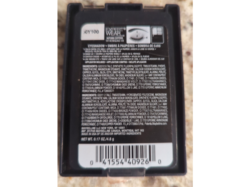 Maybelline New York Expert Wear Eye Shadow Quads, 440 Autumn Coppers, 0.17 oz/48 g