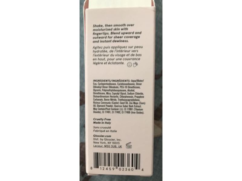 Glossier Perfecting Skin Tint, G10, 1 fl oz/30 ml