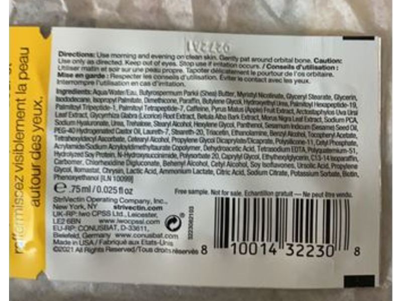 StriVectin Eyes Contour Restore Firming Moisture Balm, 0.025 fl oz/.75 mL