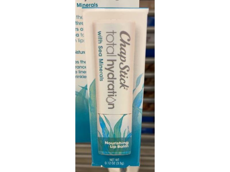 Chapstick Total Hydration Nourishing Lip Balm with Sea Minerals, 0.12 oz/3.5 g