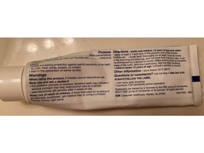 Sensodyne Toothpaste, Extra Whitening, 6.5 oz/184 g