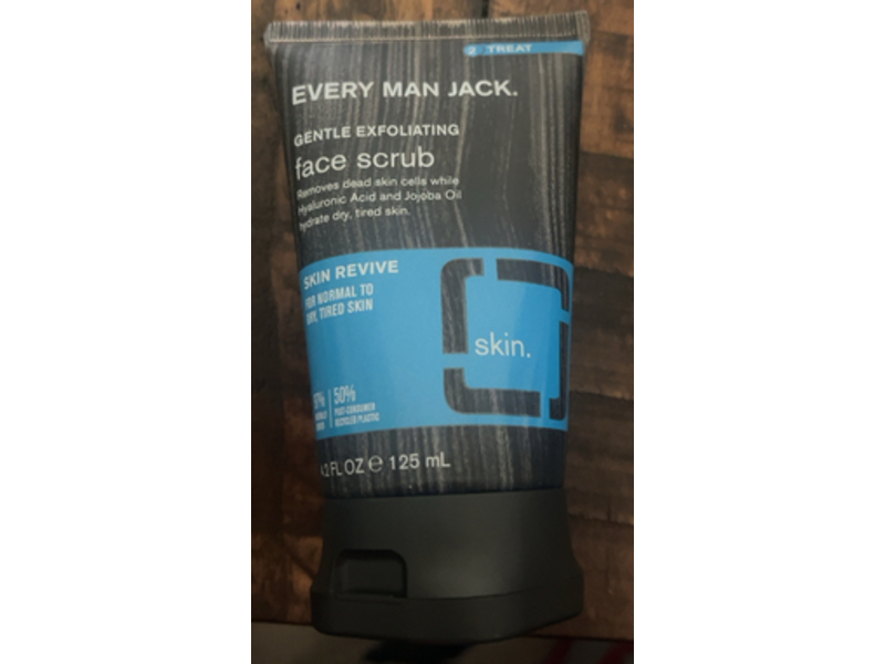 Every Man Jack Gentle Exfoliating Face Scrub, 2 Treat, 4.2 fl oz/125 mL