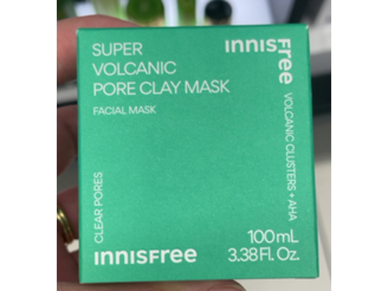 Innisfree Super Volcanic Pore Clay Mask, Volcanic Clusters + AHA,3.38 fl oz/100 mL