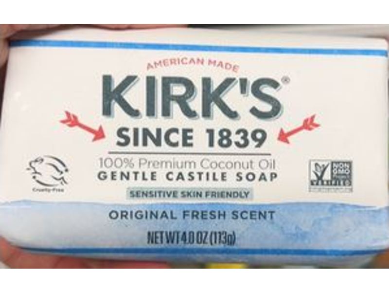 Kirk's Gentle Castile Soap, Original Fresh Scent, 4.0 oz/113 g, Pack Of 6