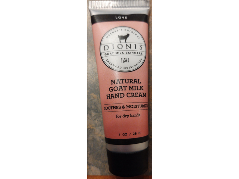 Dionis Goat Milk Skincare Natural Goat Milk Hand Cream, Love, 1 oz/28 g