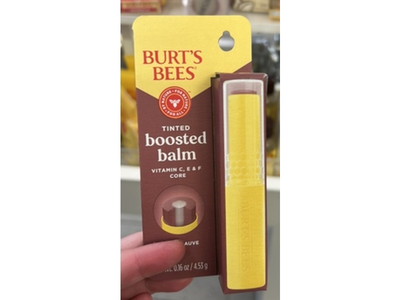 Burt’s Bees Tinted Boosted Balm, Vitamin C, E & F Core, Misty Mauve, 0.16 oz/4.53 g