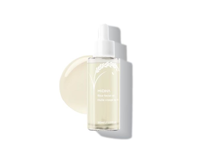 Midha Facial Oil, Rice, 1.01 fl oz/30 mL