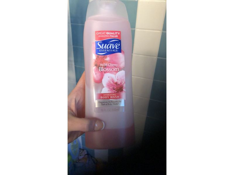 Suave Essentials Body Wash, Wild Cherry Blossom, 18 fl oz/532 mL