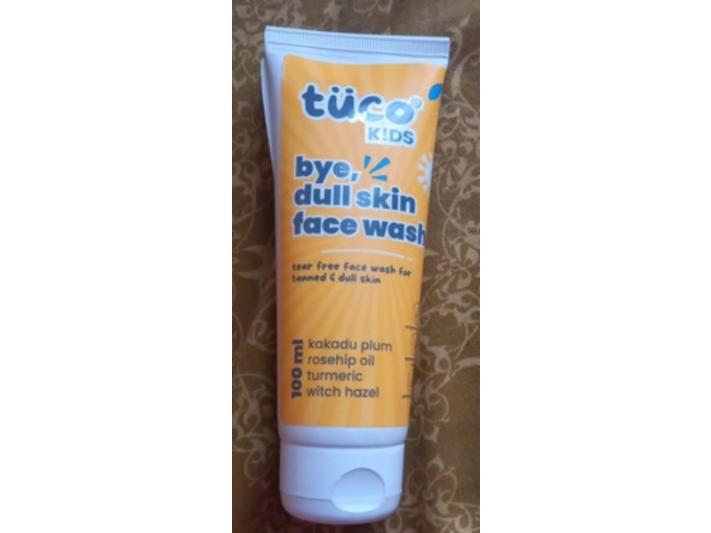 Tuco Kids Bye Dull Skin Face Wash, Kakadu Plum, Rosehip Oil, Turmeric, Hazel, 100 mL