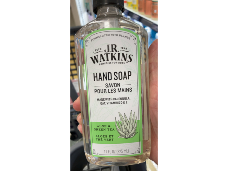 J.R. Watkins Hand Soap, Aloe & Green Tea, 11 fl oz/325mL