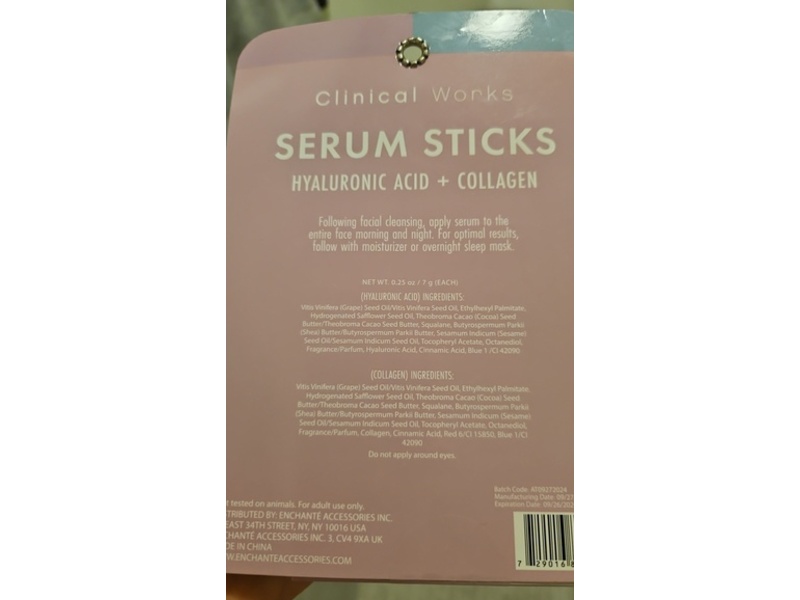 Clinical Works Serum Stick, Hyaluronic Acid + Collagen, 0.25 oz/7 g, Pack Of 2