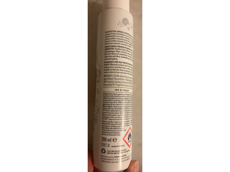Four Reasons Sensitive Heat Protection Spray, 4.97 oz/140.9 g