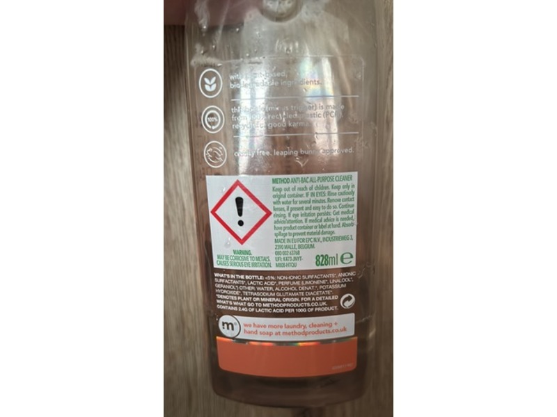 Method Anti-Bac All Purpose Cleaner, Peach Blossom, 828 mL