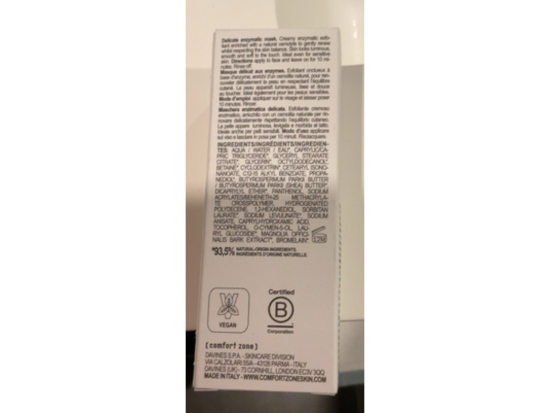 Comfort Zone Essential Peeling Enzymatic Mask, Exfoliate, 2.03 fl oz/60 mL