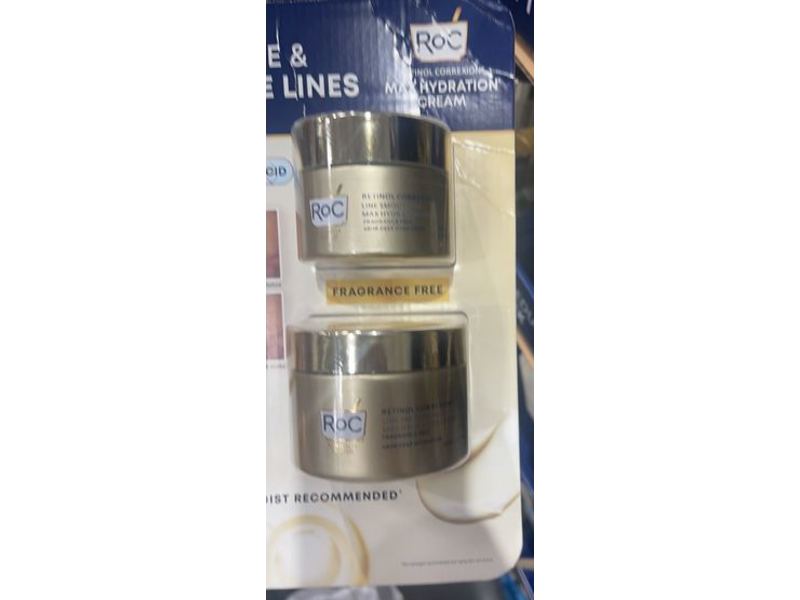 Roc Retinol Correxion Line Smoothing Max Hydration Cream, 3.4 oz, Pack Of 2