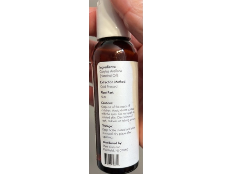 Plant Guru Hazelnut Oil, 2 fl oz/59 mL