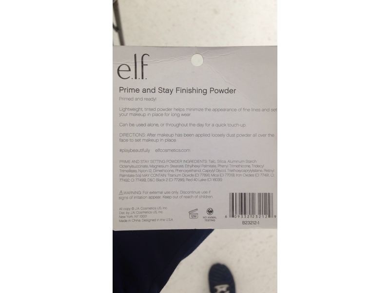e.l.f. Cosmetics Prime & Stay Finishing Powder, Light/Medium, 0.17 oz/5 g