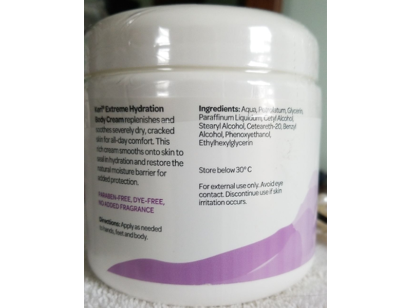 Keri Clinical Care Extreme Hydration Body Cream, 16 oz/454 g