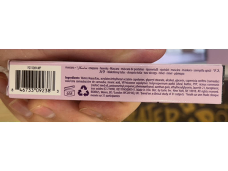 Tartelette Tubing Mascara, Black, 0.13 fl oz/4 mL