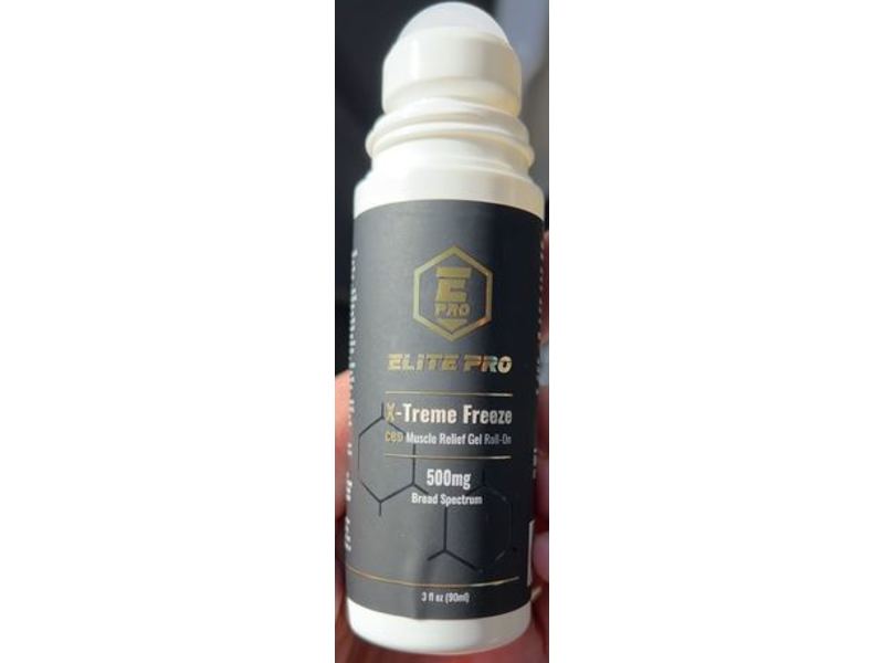 Elite Pro X-Treme Freeze Muscle Relief Gell Roll On, 500 mg, 3 fl oz/90 mL