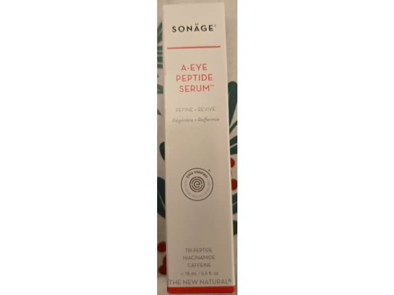 Sonage A-Eye Peptide Serum, Niacinamide & Caffeine, 0.5 fl oz/15 mL