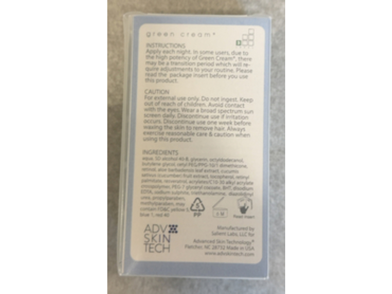 Green Cream High Potency Retinol, Level 3, 1 oz/29 g