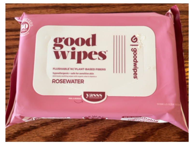 Goodwipes Flushable Wipes, Rosewater, XL, 50 Count, Pack Of 6
