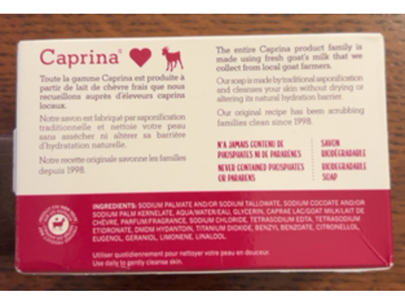 Caprina Fresh Goat's Milk Soap, Original, 5 oz/141 g