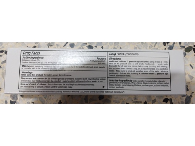 Sensitive Toothpaste, Extra Whitening, 4 oz/113 g