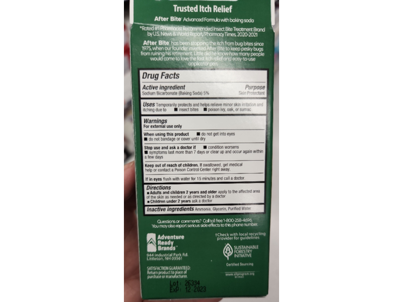 After Bite Advanced Itch Relief, 0.5 fl oz/14 mL, Pack Of 4