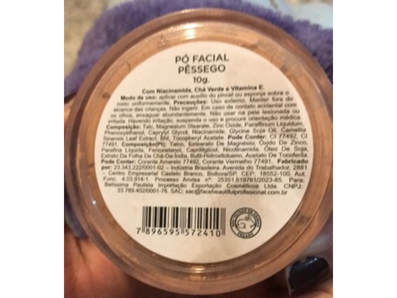 Face Beautiful Loose Facial Powder, Peach, 10 g