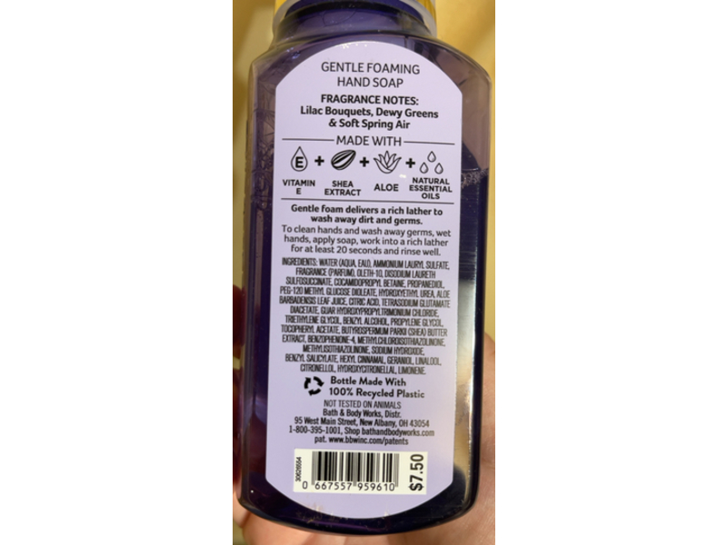 White Barn Gentle Foaming Hand Soap, Fresh Cut Lilacs, 8.75 fl oz/259 mL