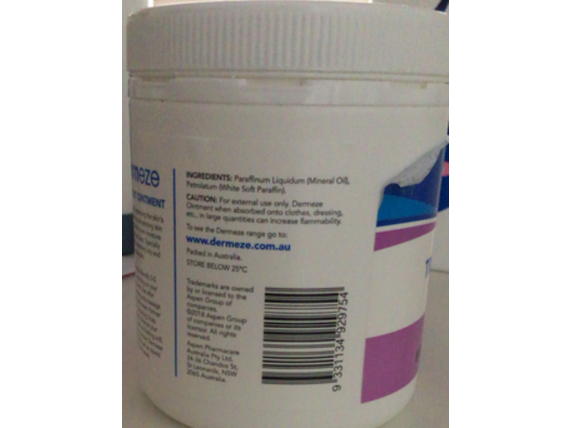 Dermeze Treatment Ointment, Dry & Sensitive Skin, 500 g