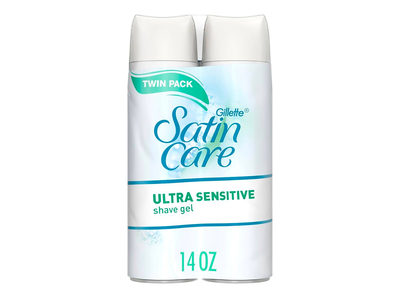 Gillette Satin Care Ultra Sensitive Shave Gel, 14 oz, 2 Pack