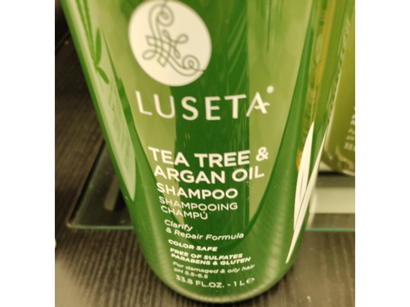 Luseta Shampoo, Tea Tree & Argan Oil, 33.8 fl oz/1 L
