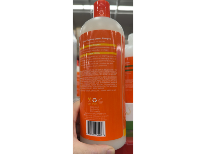 Cantu Cleansing Cream Shampoo, Shea Butter, 33.8 fl oz/1000 mL
