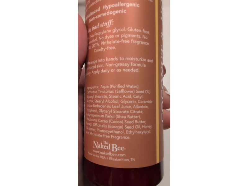The Naked Bee Serious Hand Repair Cream, Coconut & Honey, 8 fl oz/237 mL