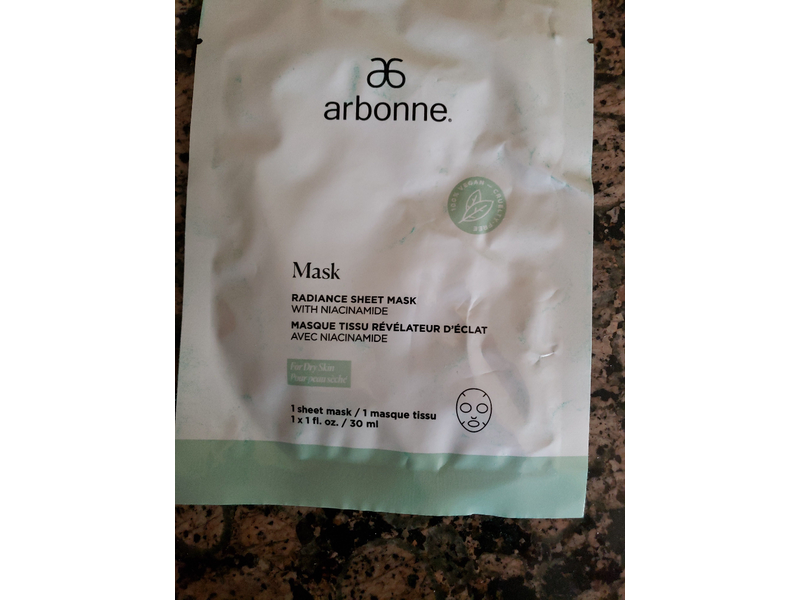 Arbonne Radiance Sheet Mask, 1 Count