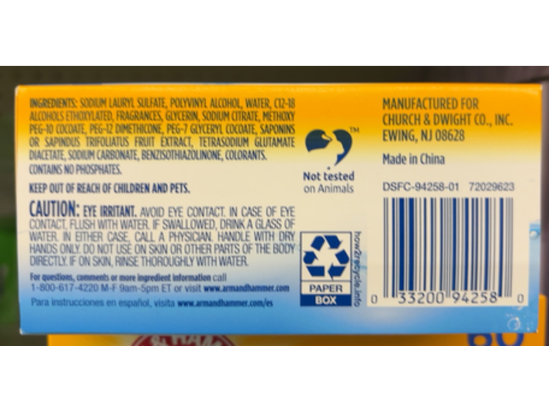 Arm & Hammer Power Sheets Laundry Detergent, Fresh Breeze, 120 Loads, 60 Count