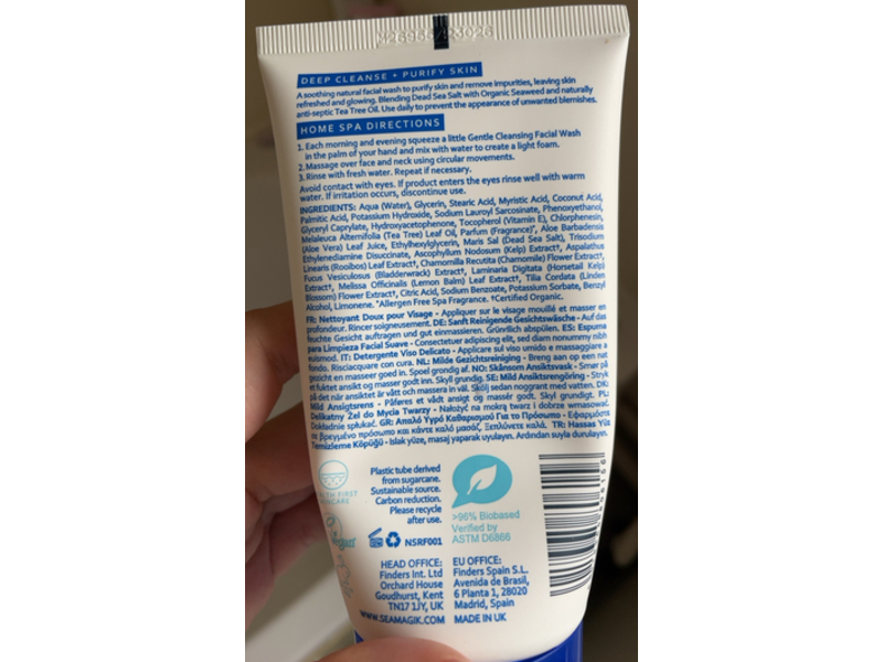 Sea Magik Gentle Cleansing Facial Wash, 5.07 fl oz/150 mL