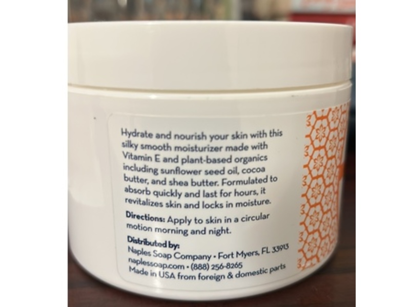 Naples Soap Company Luxe Body Butter, Florida Citrus, Organic Coca Butter & Shea Butter, 8 oz/237 mL