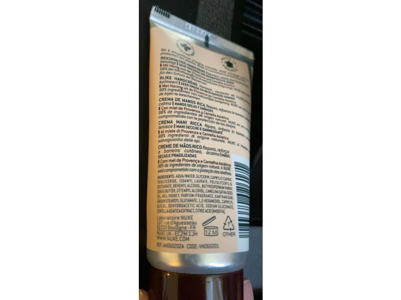 Nuxe Rich Hand Cream, Cica, 1.7 fl oz/50 mL