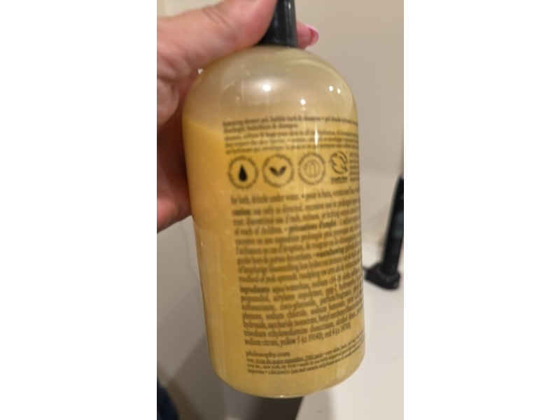 Philosophy Shampoo + Shower Gel & Bubble Bath, Vanilla Birthday Cake, 16 oz/480 mL