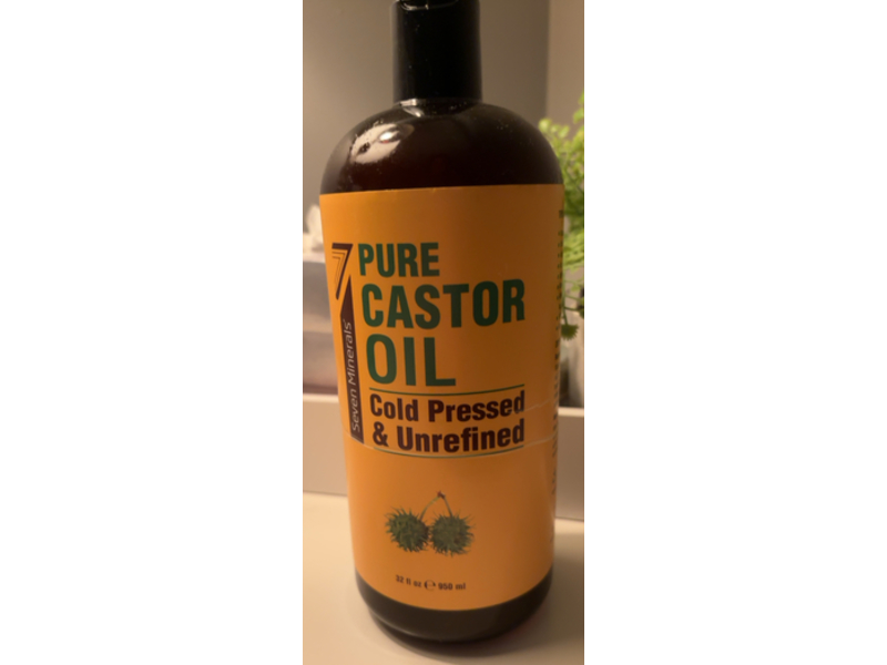 Seven Minerals Pure Cold Pressed Castor Oil, 32 fl oz/950 mL